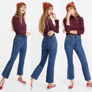 NWT Madewell rigid demi boot crop high rise jeans